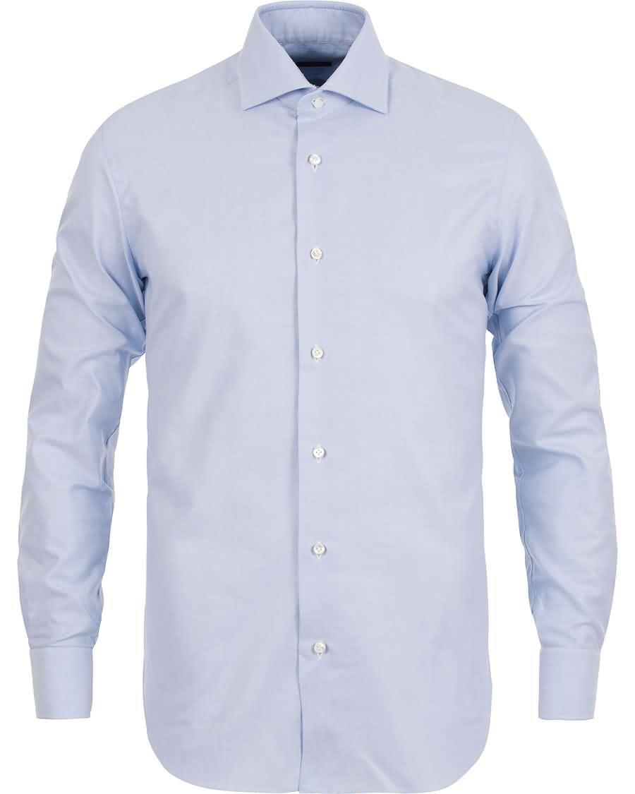 barba napoli slim fit oxford shirt blue Kvalitet zvjmr